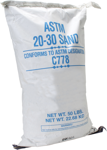 Arena de ensayo, ASTM C 778 # 20-30, 50 libras por BX