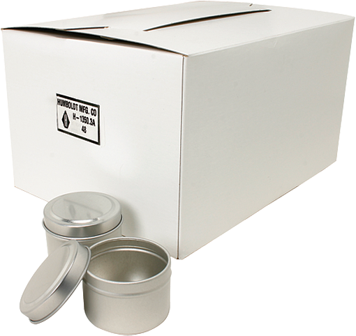 Vaso de muestra con tapa, lata, 2,5 oz, (48 por caja)