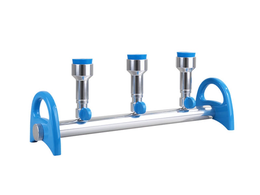 MultiVac 310-MS, 3 Places Aluminum Manifold with No. 8 stopper x 3