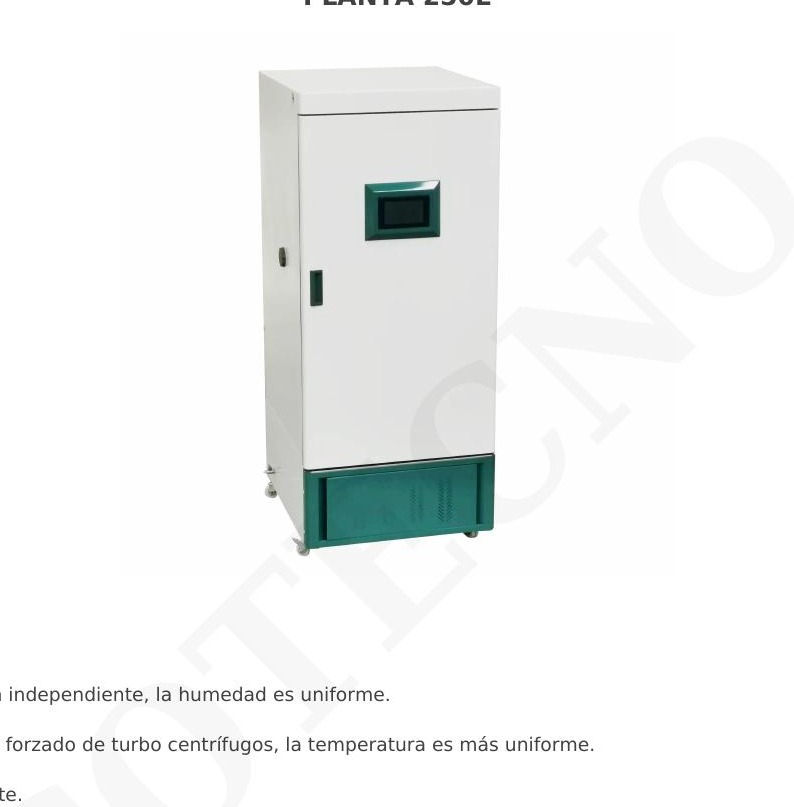 Cam climatica control hum,250Lts, Hum 40%-95% rh, T: 0-65 C