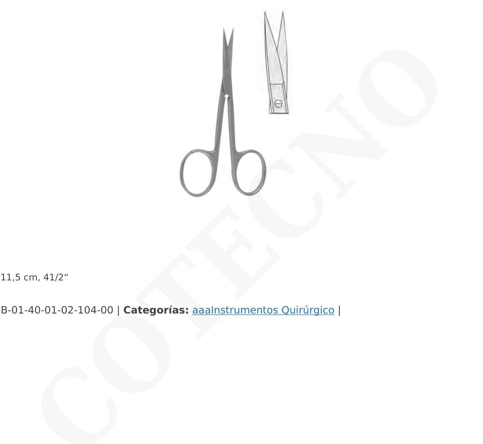 Tijera Iris4.5 ' Acero inox 410 Doble proteccion