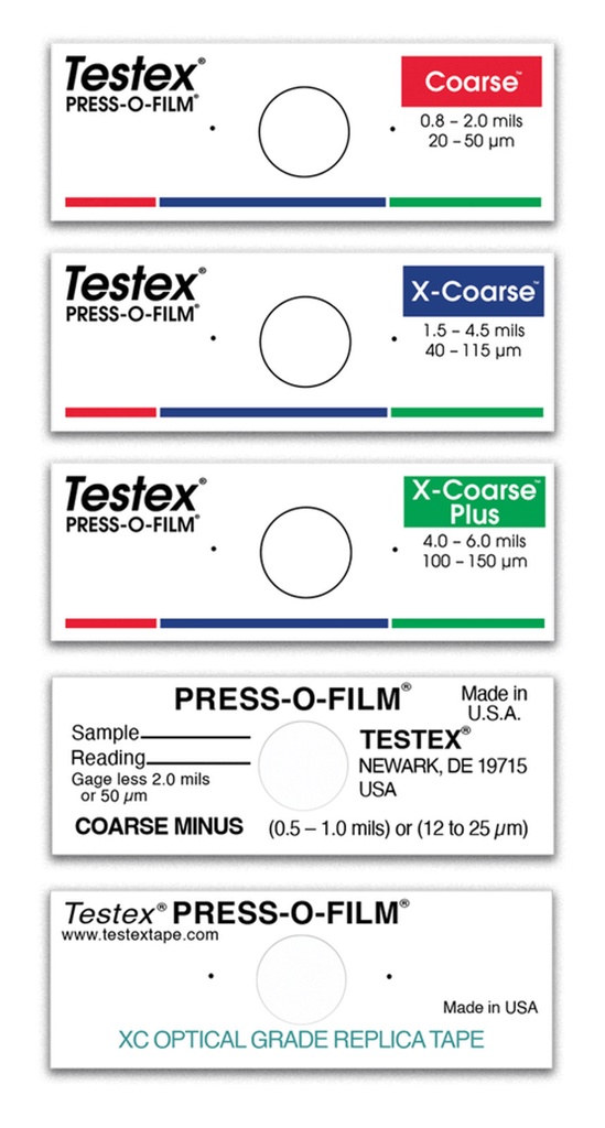 Rolls Press-O-Film Coarse (0.8-2.5 mils/20-64 microns