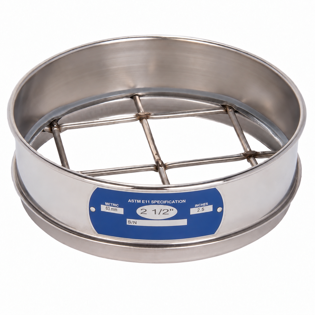 tamiz - 8" - 2-1/2" (63 mm) segun ASTM E11