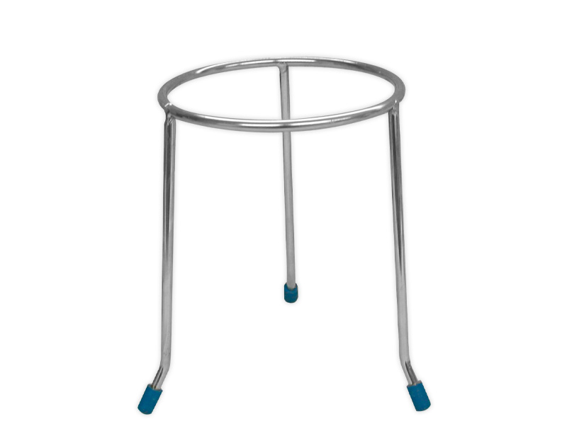 Tripode de hierro cromado, diametro 125mm, alto 180mm