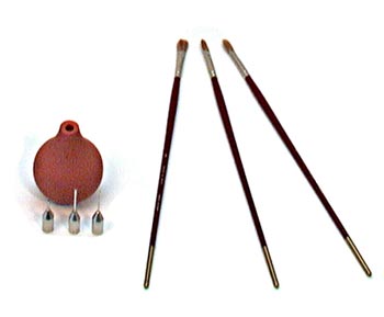 Pinceles y peras para decoraciones