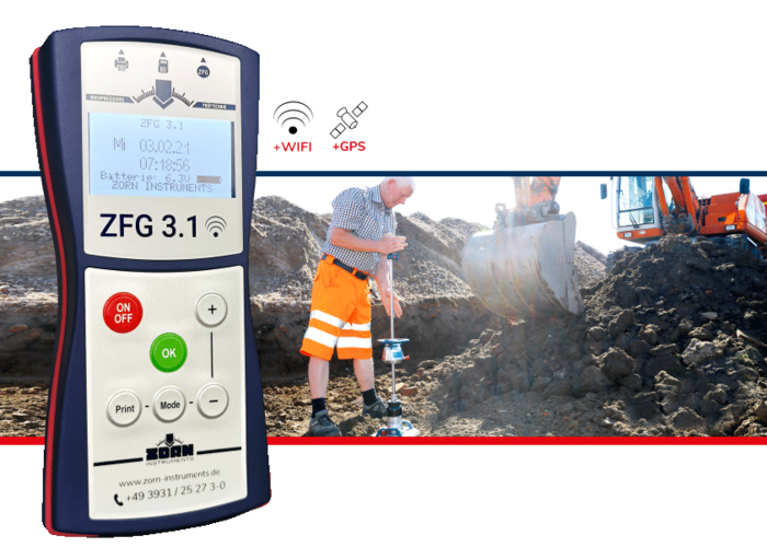 Deflectometro liviano ZORN ZFG 3.1 modular con Wi-Fi