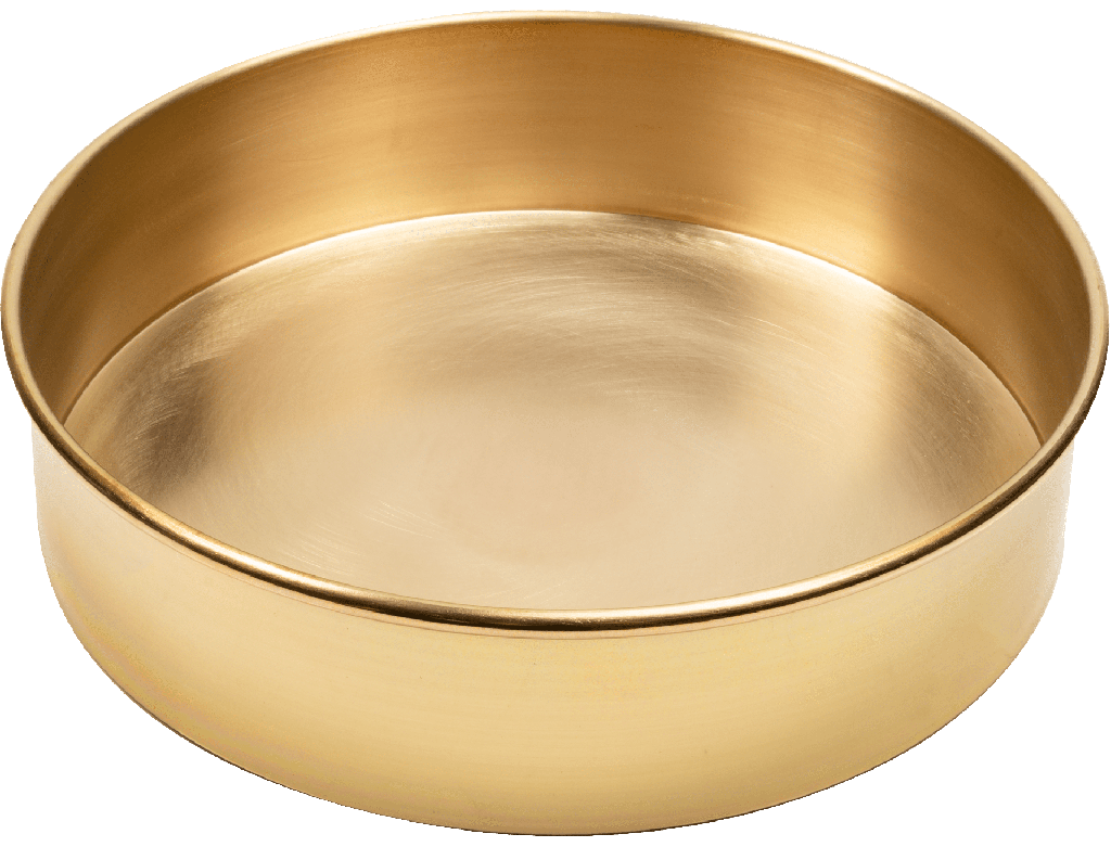 Bandeja inferior de laton de 8" de diametro y 2" (51 mm) de profundidad, H-3920P