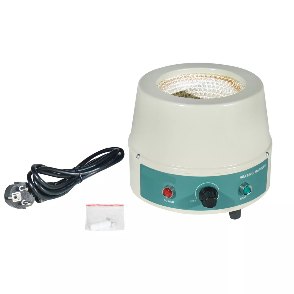 Manto calefactor Analogo Marca BELLTRONIC para balones de vidrio de 500 ml