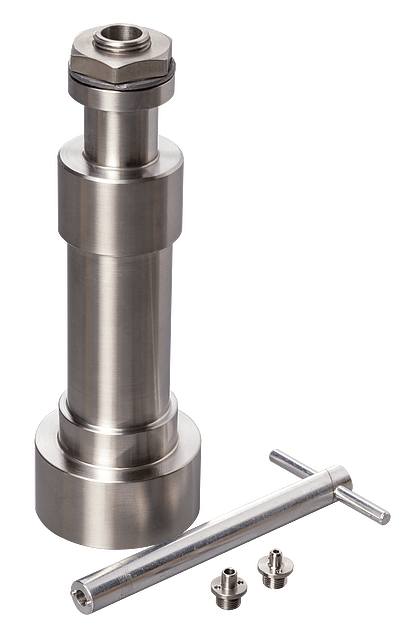 Tubo viscosímetro Saybolt de acero inoxidable con orificio universal y para furol, incluye llave