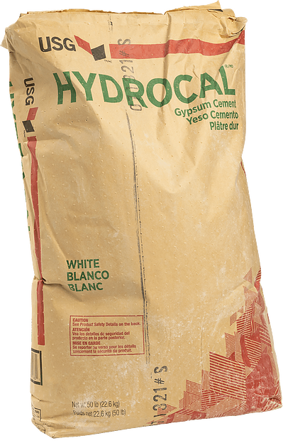 Cemento de yeso blanco hydrocal, saco de 50 lb.