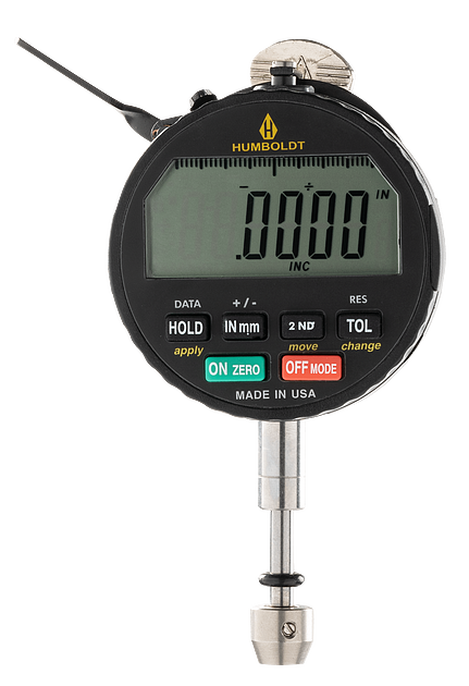Indicador digital, alimentado por batería, para comparador de longitud