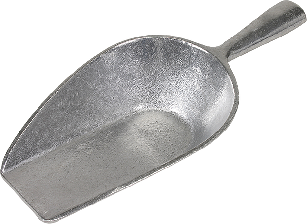 Cuchara, nariz plana, aluminio
