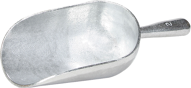 Cuchara, punta redonda n.° 3, de aluminio
