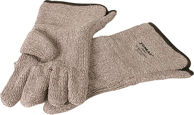 Guantes, gruesos, de tela de rizo
