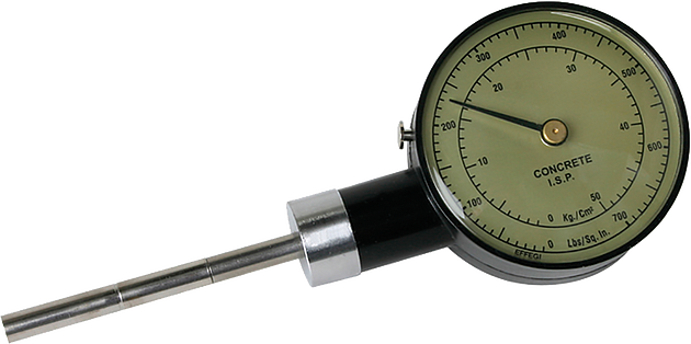 Penetrómetro de bolsillo para hormigón, con dial