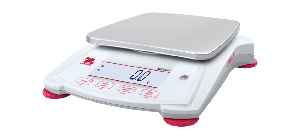 Balanza portatil ohaus scout SPX; capacidad de 700 a 1700 g