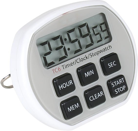 Reloj temporizador digital, 24 horas.