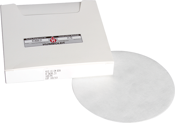 Papel de filtro, 15 cm, 100 unidades