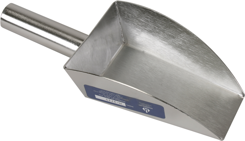 Cuchara, acero inoxidable, punta plana, 9,3'' de longitud