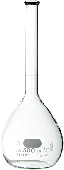 Matraz aforado, capacidad de 100 ml, sin tapon