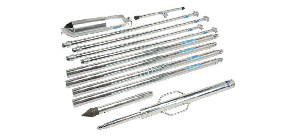 Equipo de ensayo de penetracion de cono dinamico con martillo de accionamiento con manguito