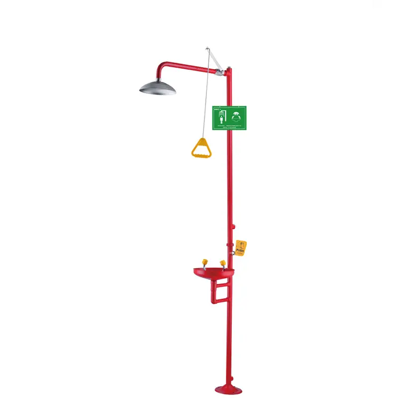 Ducha de emergencia combinada con lavaojos