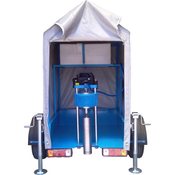 Maquina Perforadora de Testigos sobre Remolque (Motor a Gasolina)