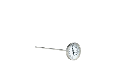 Termometro, esfera, escala doble, vastago largo de 8'', 0 a 220°F/-10 a 100°c