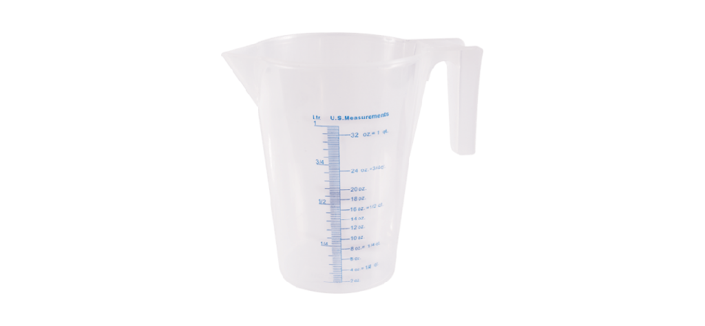 Embudo Marsh, Vaso de Medición, 1 Litro Plástico, Transparente