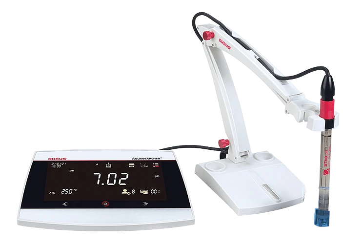 Medidor de pH de mesa con electrodo 3 en 1 (recargable)