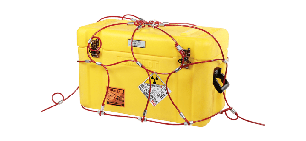 Sistema de sujecion de seguridad para densimetro nuclear