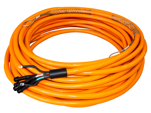 Cables coaxiales de alta tension remolcados y de cubierta