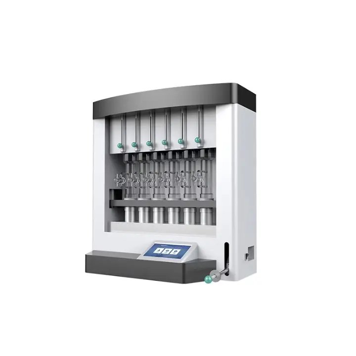 Analizador de grasa 6 puestos, copa 80 ml, hasta 280 C rango 0,1–100 %