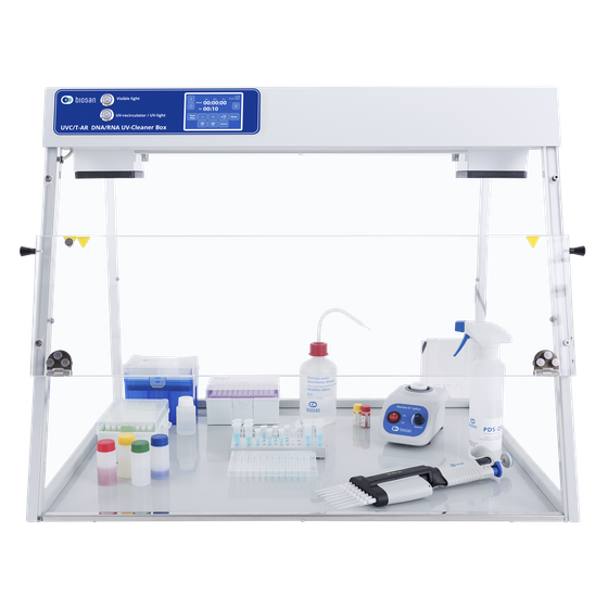 UVC/T-AR - Caja de limpieza UV para ADN/ARN (pantalla táctil; sin mesa)