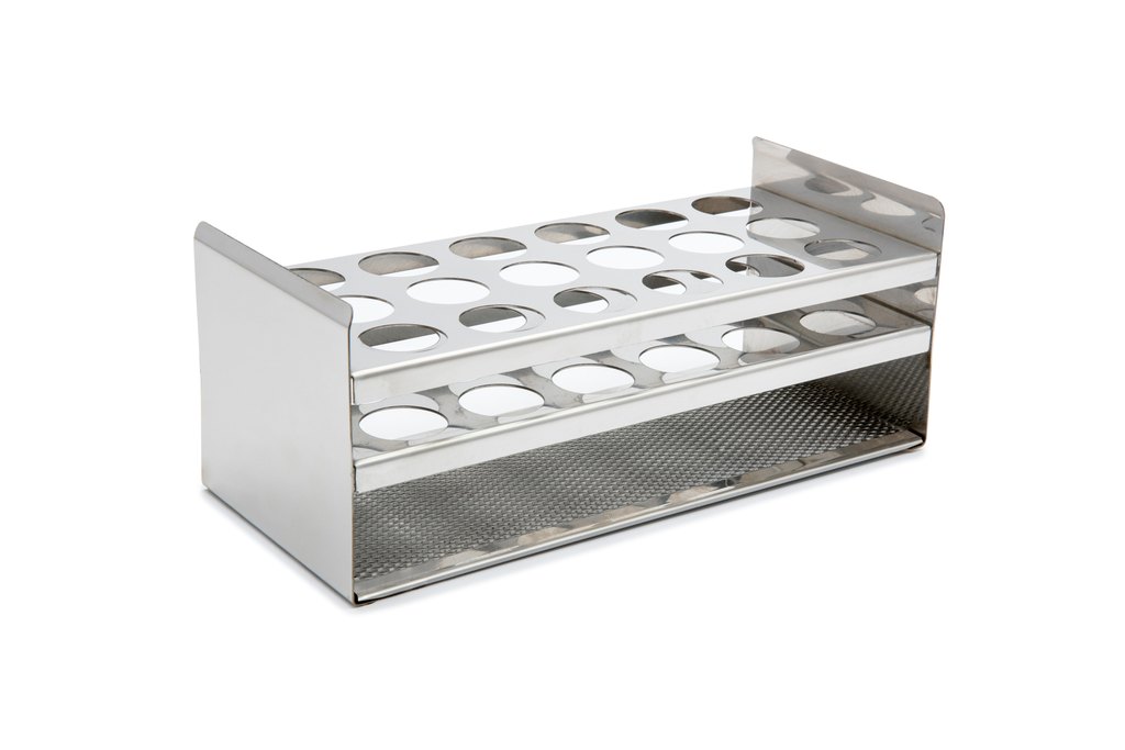 Test tube racks stainless steel for SAP, JBN, JBA and SBB baths for 25mm tubes