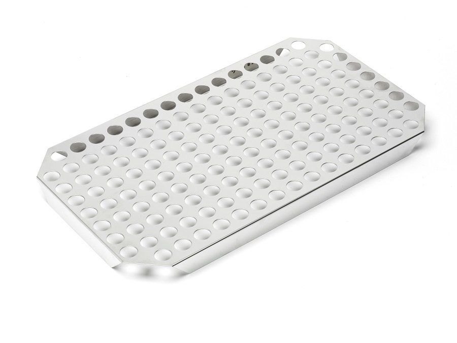 Base tray, stainless steel, perforated for LSB12