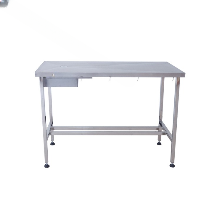 Mesa de operaciones sencilla de acero inoxidable Rueda universal*4