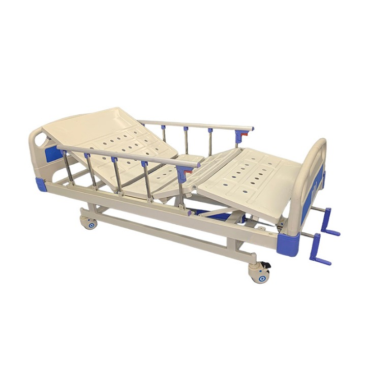 Cama de hospital de doble manivela