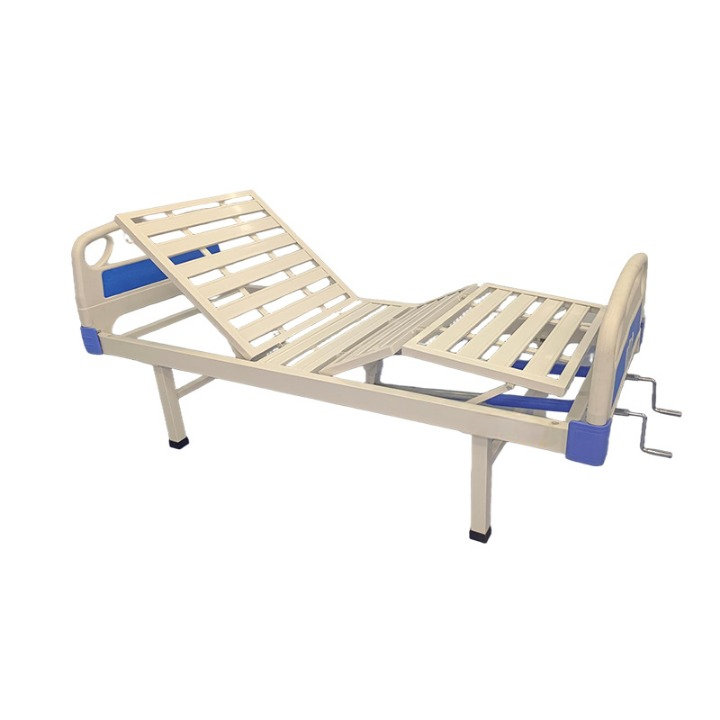 Cama de hospital de doble manivela