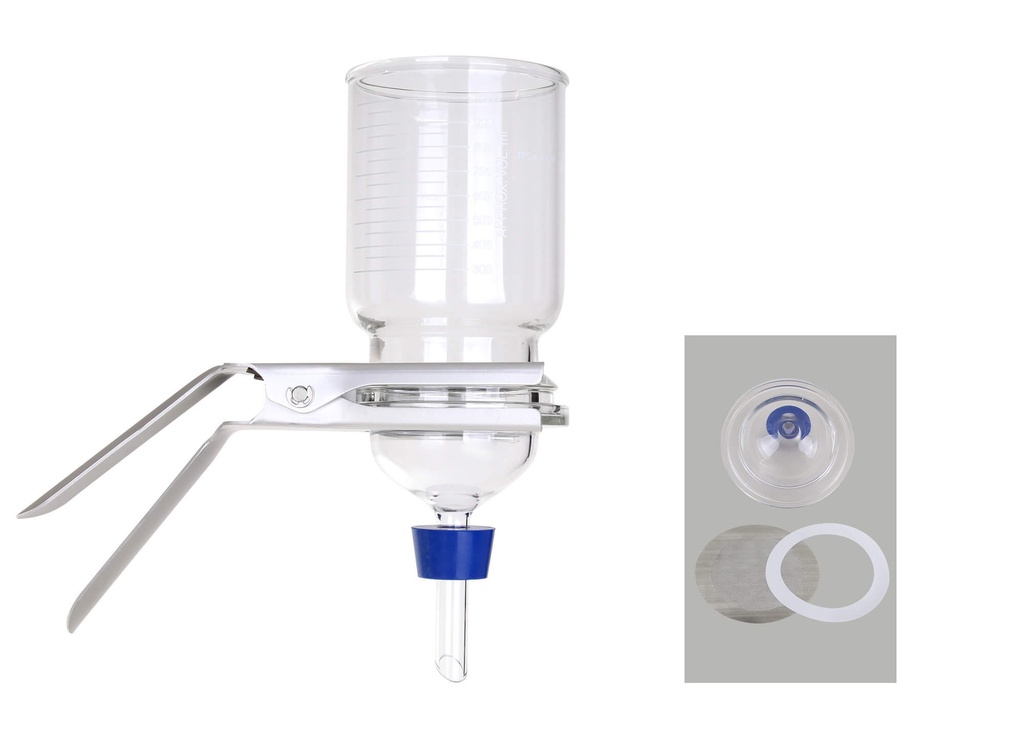 Portafiltro de 1000 mL con soporte de acero inoxidable