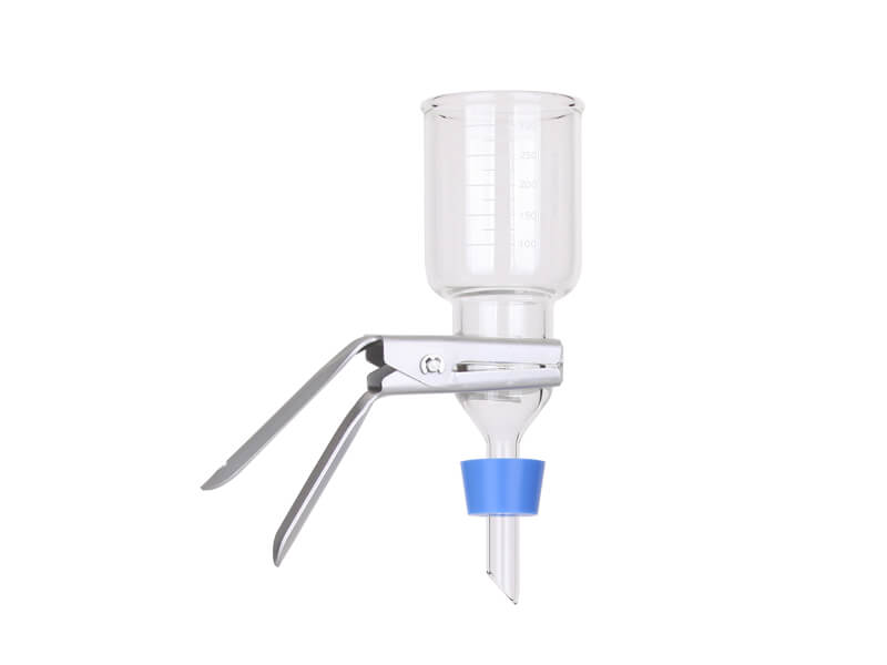 Portafiltro de vidrio de 300 mL con soporte de vidrio sinterizado