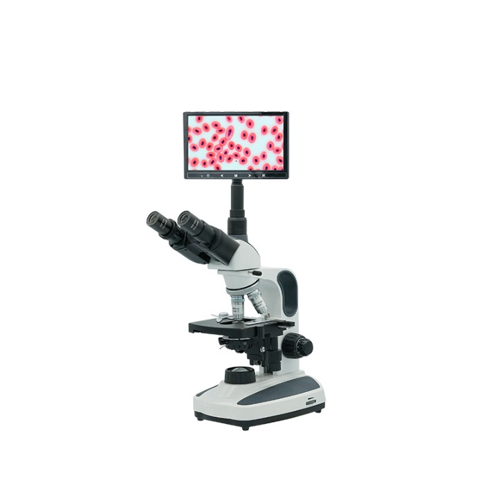 Microscopio biológico ocular P10×/18 mm objetivo 4X N.A=0,10 WD=37,50 mm