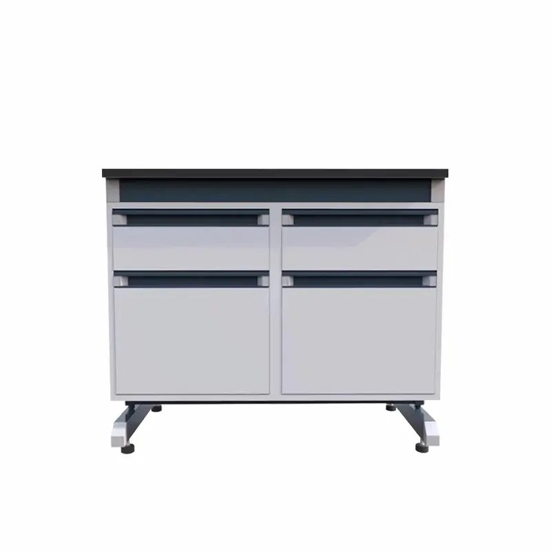Banco de acero y madera Pies ajustables de nailon grandes de 12 mm.