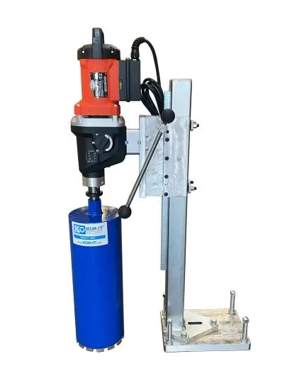 Máquina perforadora de testigos K-90, motor eléctrico CB744, 230v, 11A, capacidad de broca de 12 pulgadas, base para