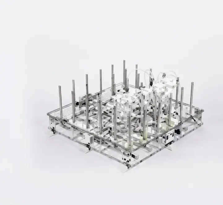 Rack para matraces aforados de 50 ml y 100 ml, capacidad total de 36 matraces por ciclo