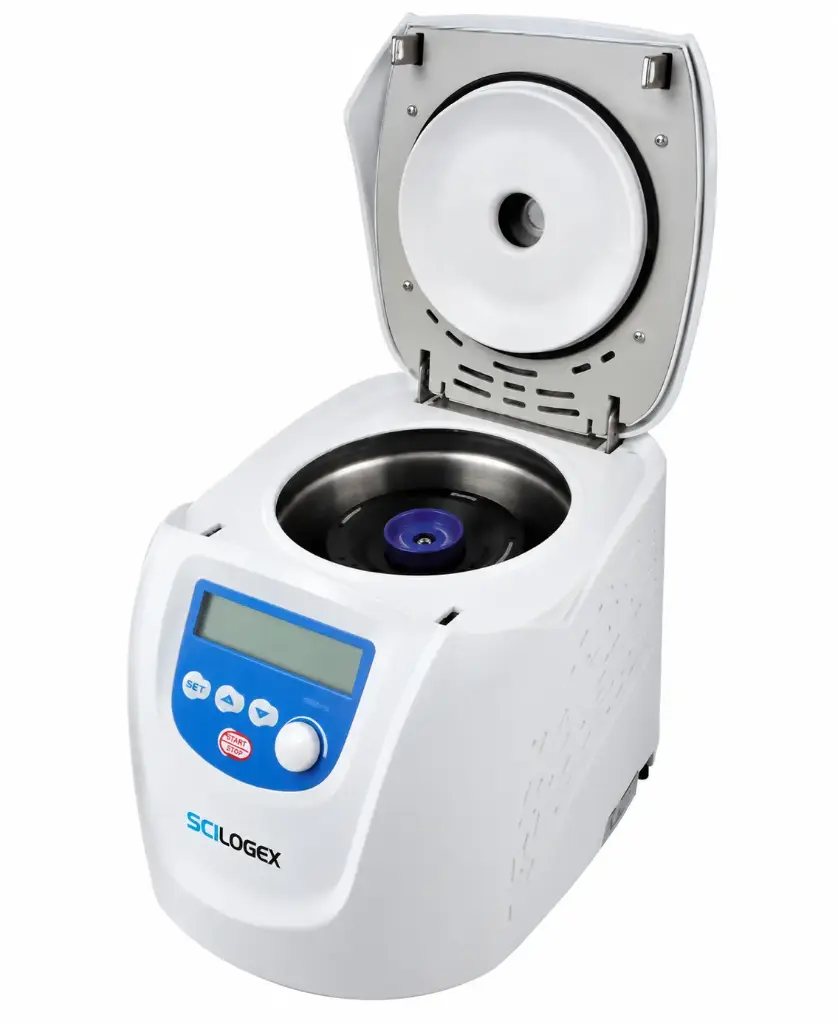 Microcentrífuga SCILOGEX SCI-24 con rotor de 24 posiciones para tubos de 1,5-2,0 ml, 220 V, 50/60 Hz, enchufe europeo