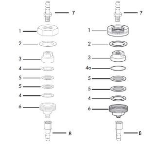 [304508] Adaptador de entrada, espiga de 1/4 pulg. a 11 mm