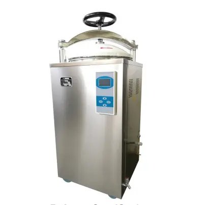 [B-AutocSemiS-50] Autoclave vertical digital, acero inox, 50 lts, 50°a126°C, timer 0-99 hrs, valvula seguridad