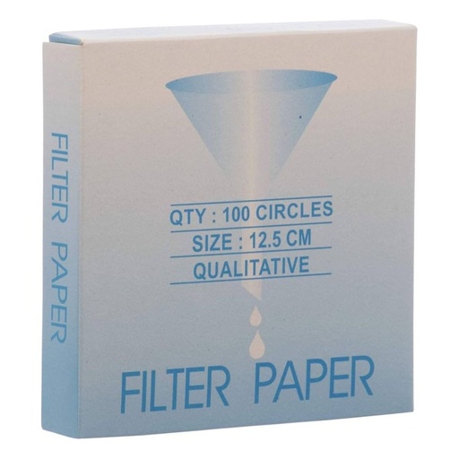 [BellFiltroCual-125] PapelFiltro cualitativo 125mm velocidad media 100pcs/caja