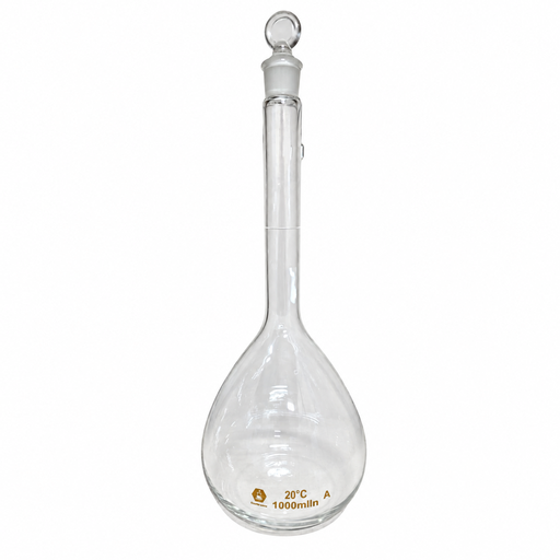 [MatVolVid1000B3.3A] Matraz Volumetrico, 1000ML, Vidrio Boro 3.3, Clase A